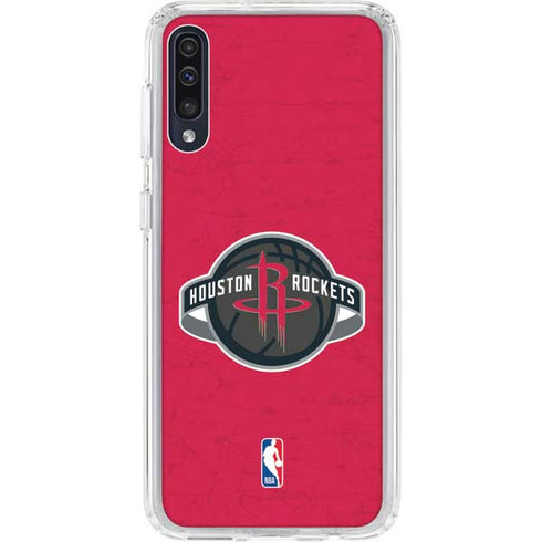 NBA Houston Rockets Distressed Galaxy A50 Clear Case